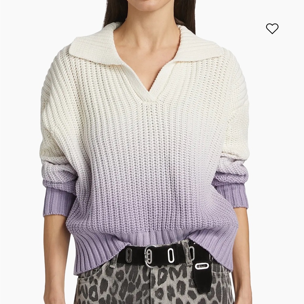 Splendid Raya Ombré Knit Polo Sweater